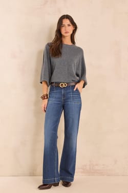 Losse ALESS jeans in denim;${refinementColor}