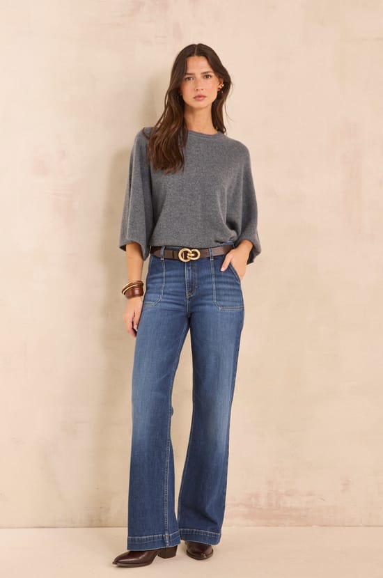 Loose fit ALESS jeans in denim;${refinementColor}
