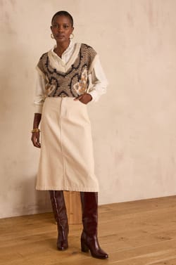 KAYNE corduroy skirt;${refinementColor}