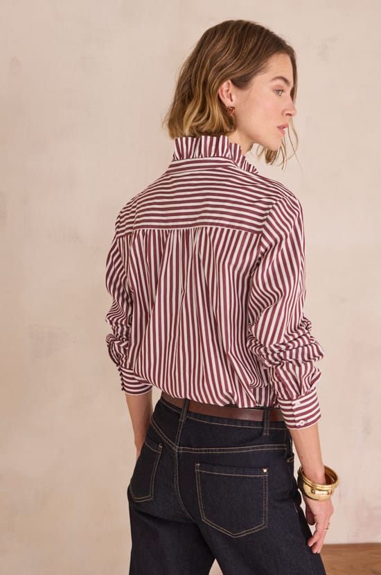 Blouse &agrave; rayures en 100% coton DOUCE;${refinementColor}