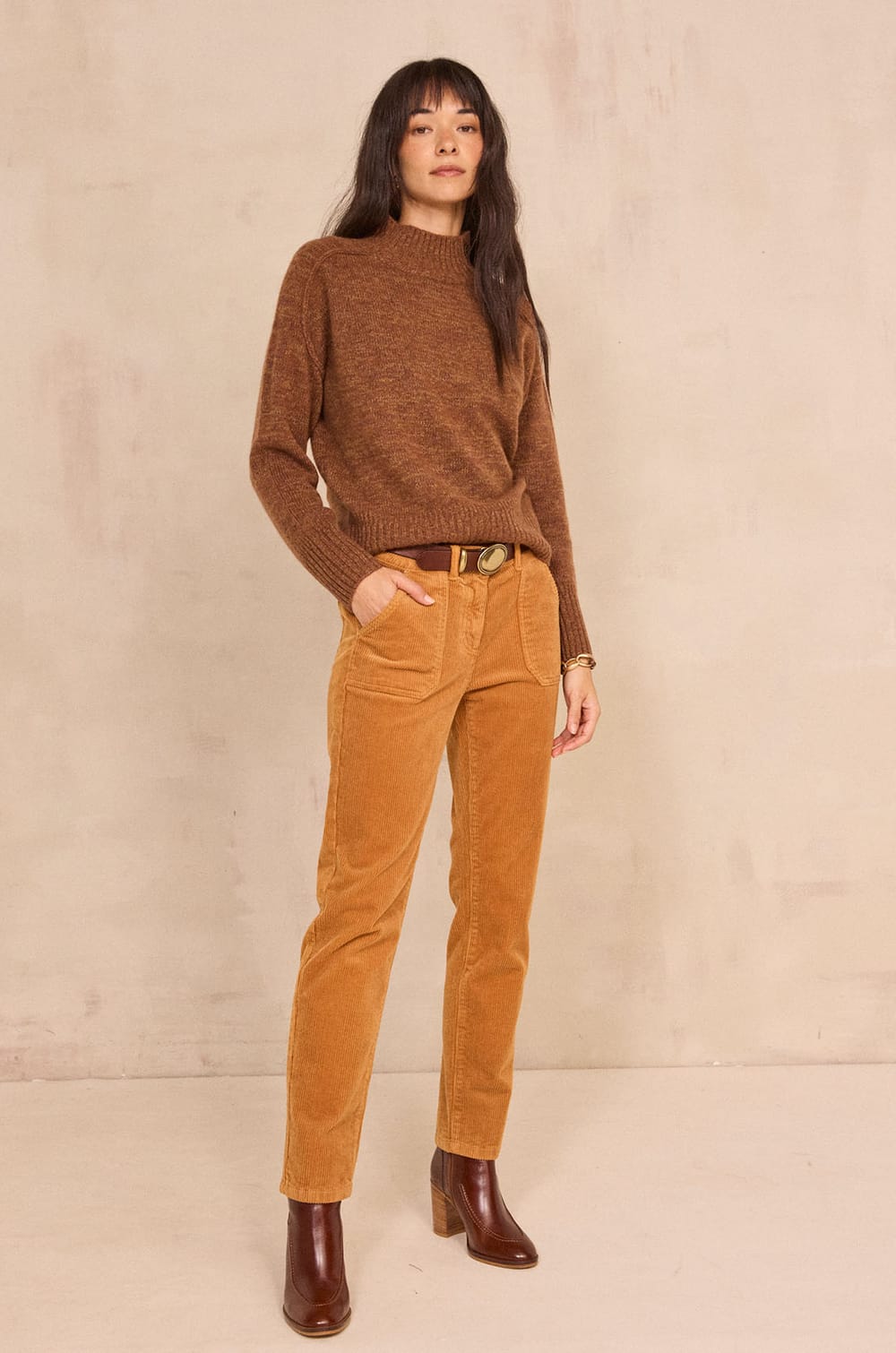 Saffron chino in mixed cotton NALLA;${refinementColor}
