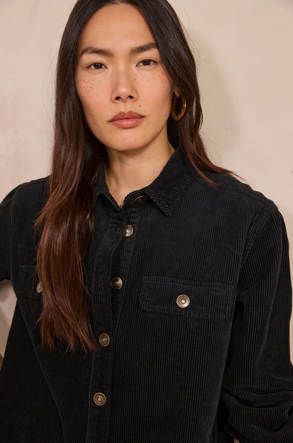 CENDRA shirt dress in velvet;${refinementColor}