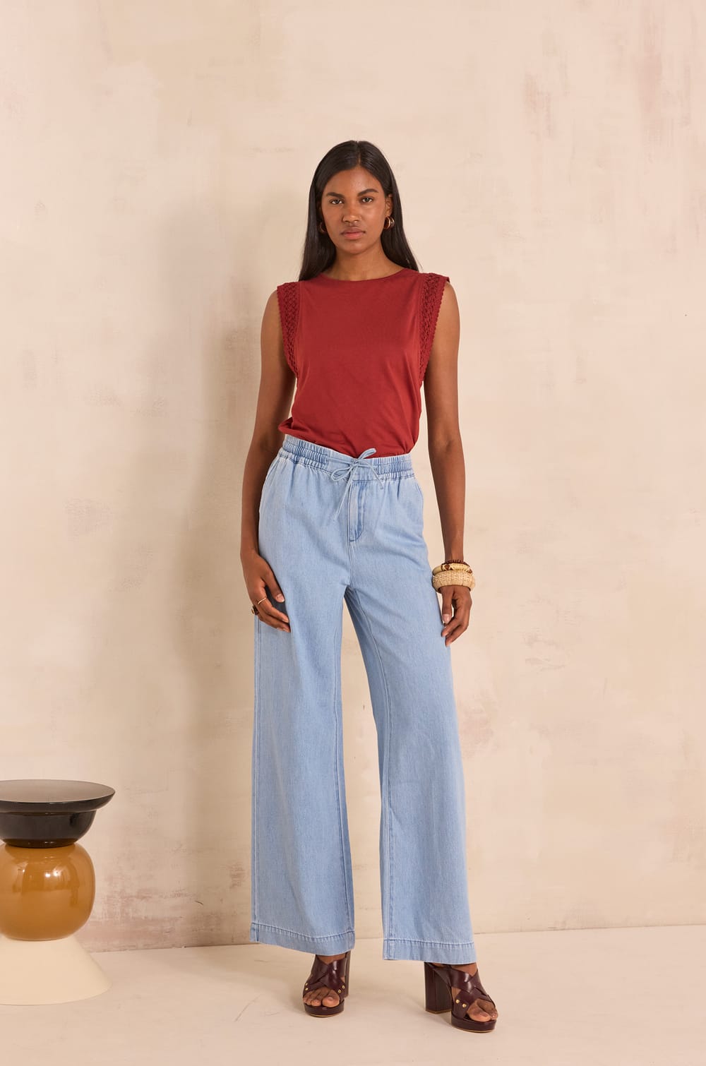 Wide cotton jeans SIMON;${refinementColor}