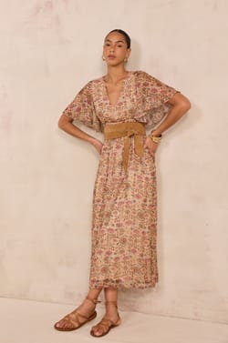 Robe droite imprim&eacute;e BALI;${refinementColor}