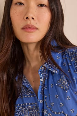 Chemise manches longues en coton DAURELY;${refinementColor}