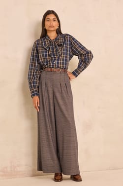 Wide trousers with DAISY pattern;${refinementColor}
