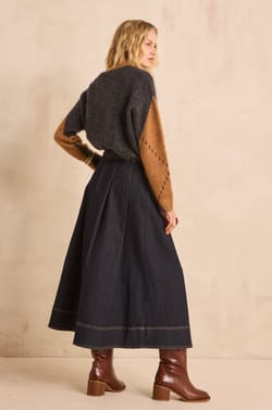 VICK denim skirt;${refinementColor}