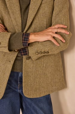 COURTNEY mixed wool blazer;${refinementColor}