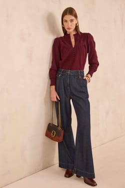 Embroidered cotton blouse MAGNOLIA;${refinementColor}