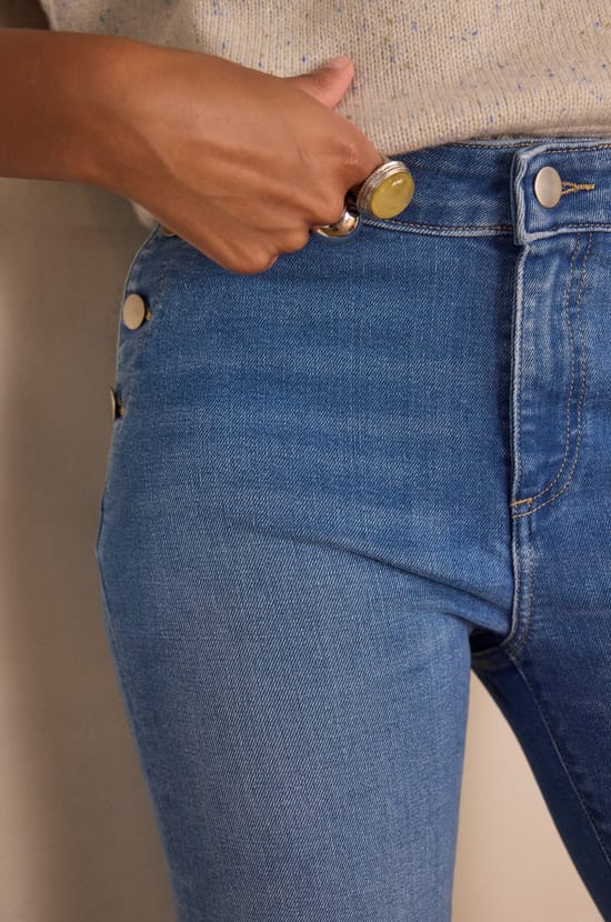 Jean NINON flare en coton;${refinementColor}