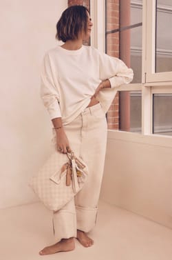 Jean ultra oversize en coton Audrey Lombard x Maison 123 TOM;${refinementColor}