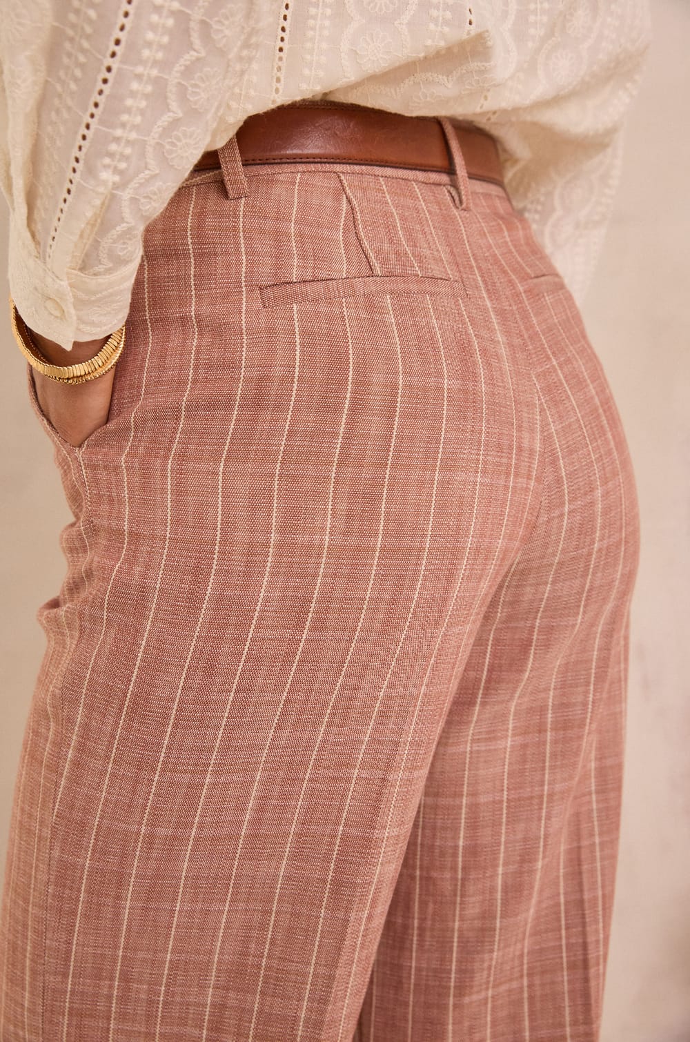 FERGUSON wide striped trousers;${refinementColor}