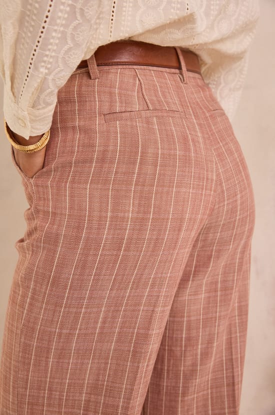 FERGUSON wide striped trousers;${refinementColor}