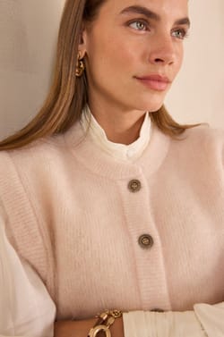 Sleeveless mohair blend sweater LOULOU;${refinementColor}