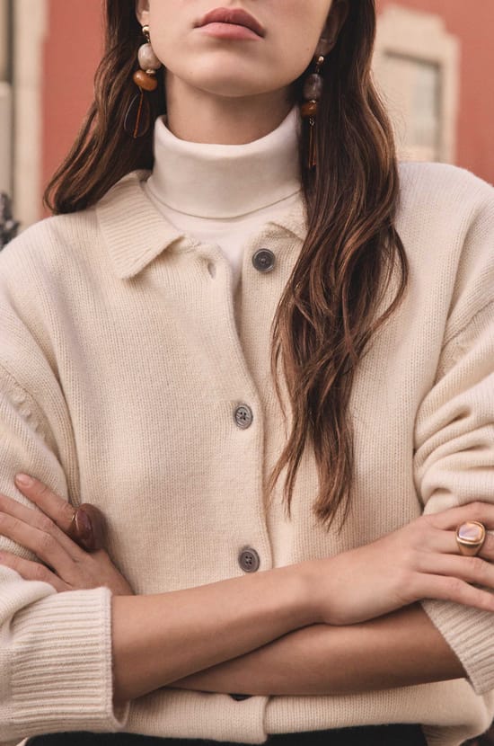 Wool cardigan with long sleeves PETER;${refinementColor}