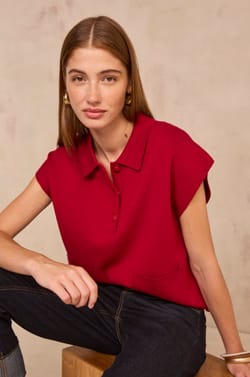 Sleeveless sweater AGLAE;${refinementColor}