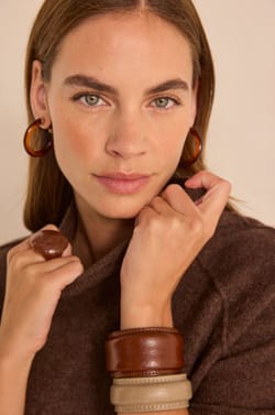 Pull chocolat &agrave; manches longues en cachemire ACHILLE;${refinementColor}