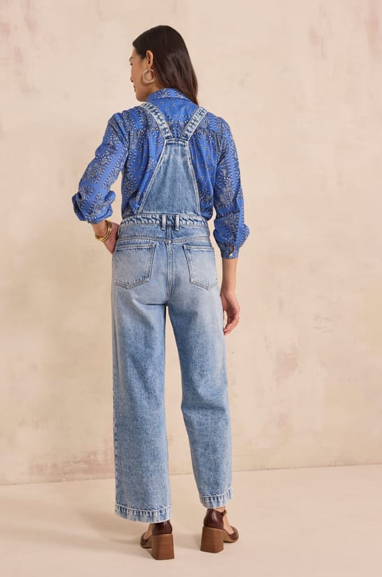 Salopette en denim RAPHAELLE;${refinementColor}