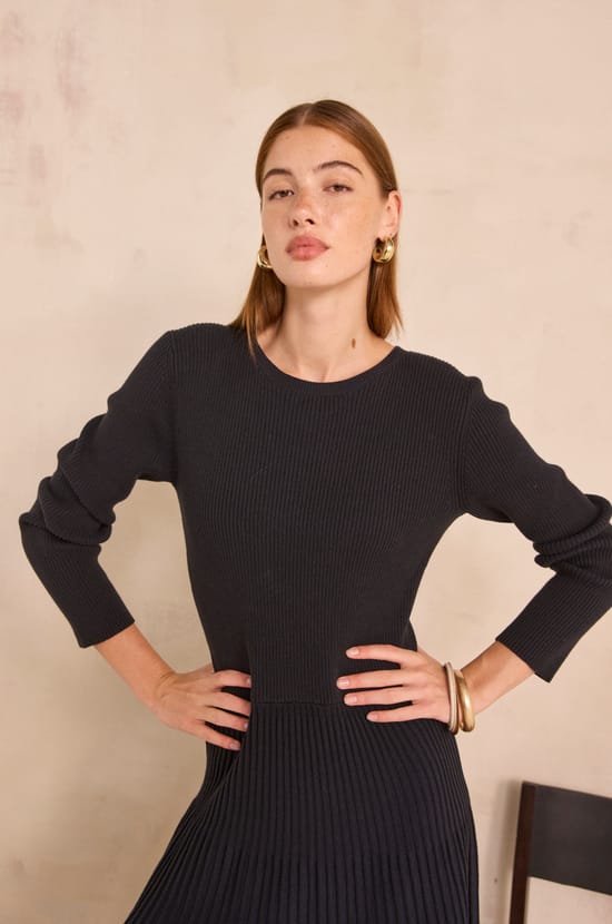 POESIE knit trapeze dress;${refinementColor}