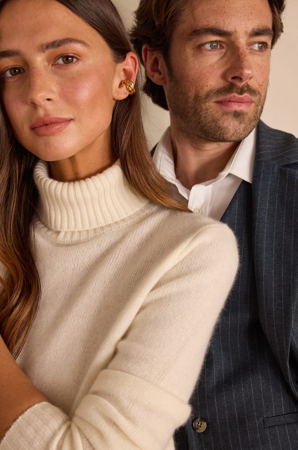 Pull col-roul&eacute; unisexe en 100% cachemire - 4 fils SWAN(N);${refinementColor}