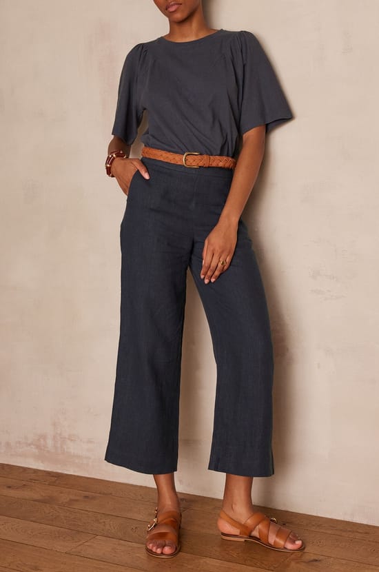 Pantalon PIO en lin;${refinementColor}