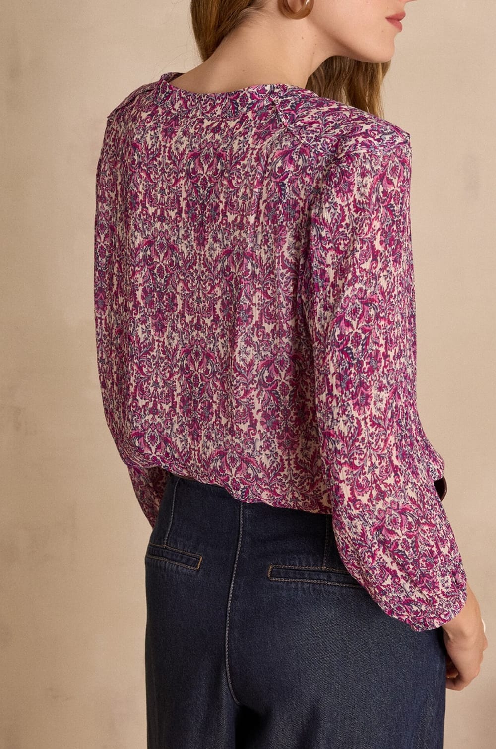Blouse BRUNETTE imprim&eacute;e arabesque;${refinementColor}