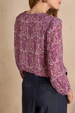 Blouse BRUNETTE imprim&eacute;e arabesque;${refinementColor}