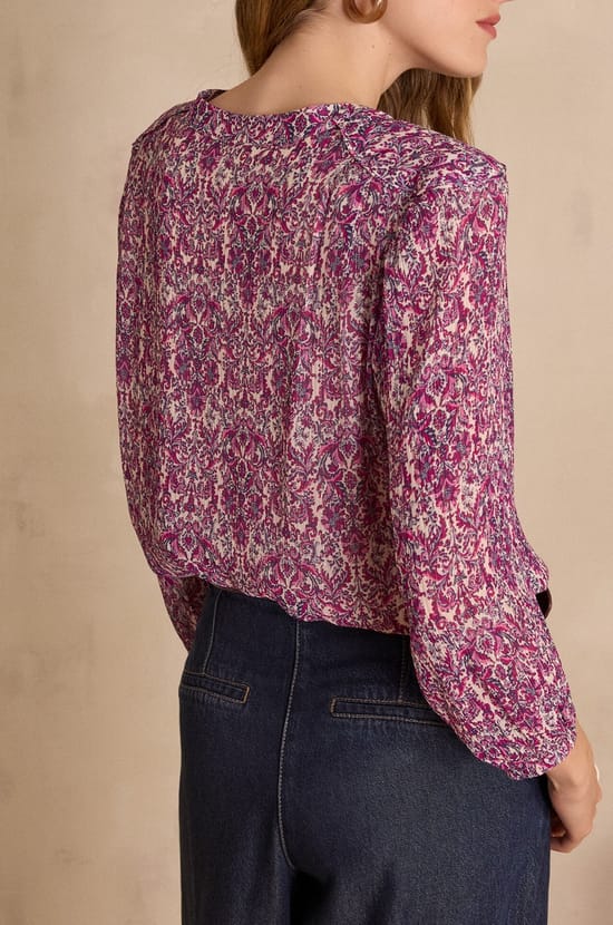Blouse BRUNETTE imprim&eacute;e arabesque;${refinementColor}