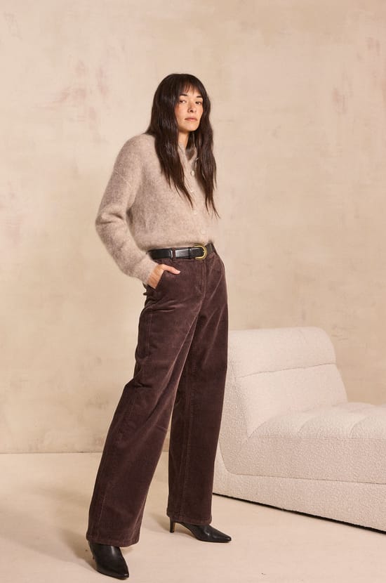 FERGUSON cotton blend pants;${refinementColor}