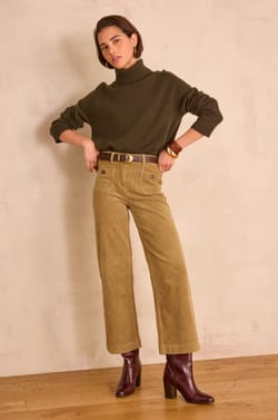 MAE wide-leg corduroy trousers;${refinementColor}