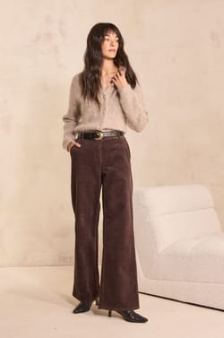 FERGUSON cotton blend pants;${refinementColor}