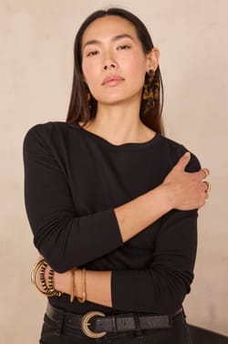 Ribbed long sleeve T-shirt LENA;${refinementColor}