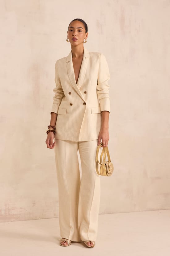 LAYLA weit gestreifte Hose;${refinementColor}