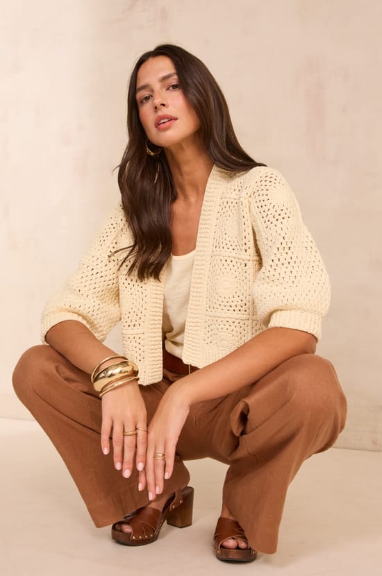 Long sleeve cotton vest PAMPA;${refinementColor}