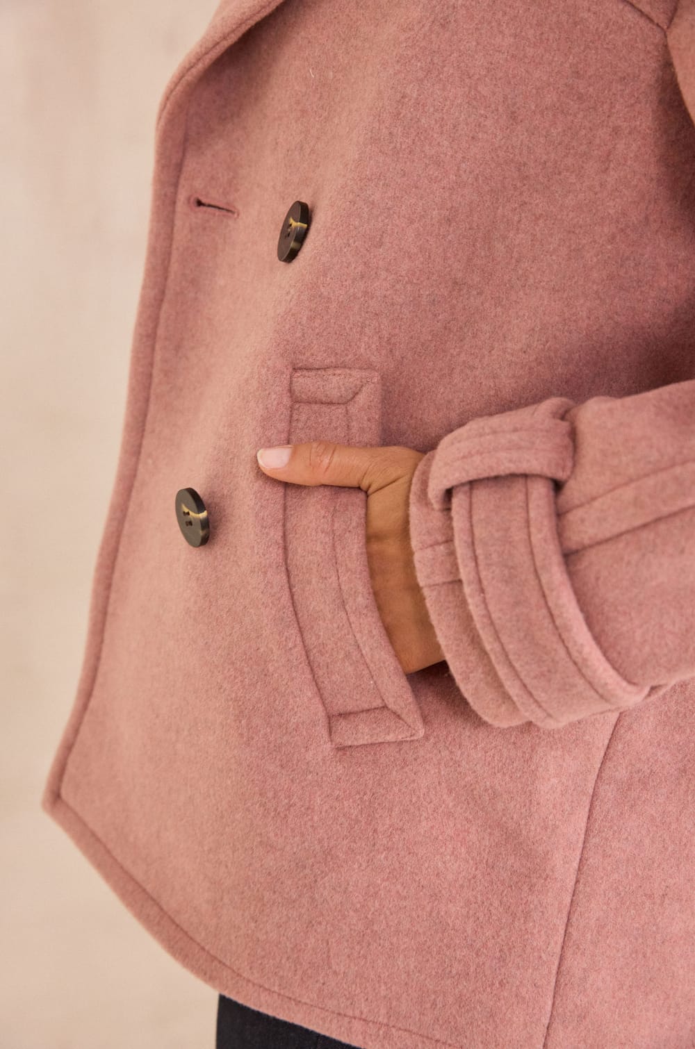 DEAN wool pea coat;${refinementColor}