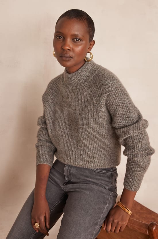 BRUCE ribbed jumper 100% cashmere - 6 ply;${refinementColor}