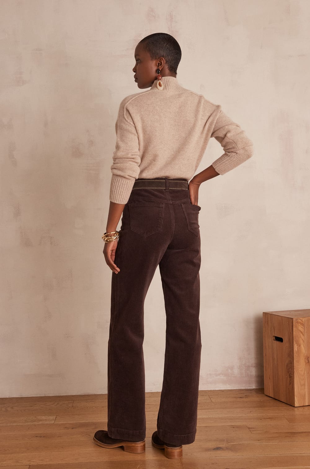LISA velvet trousers;${refinementColor}