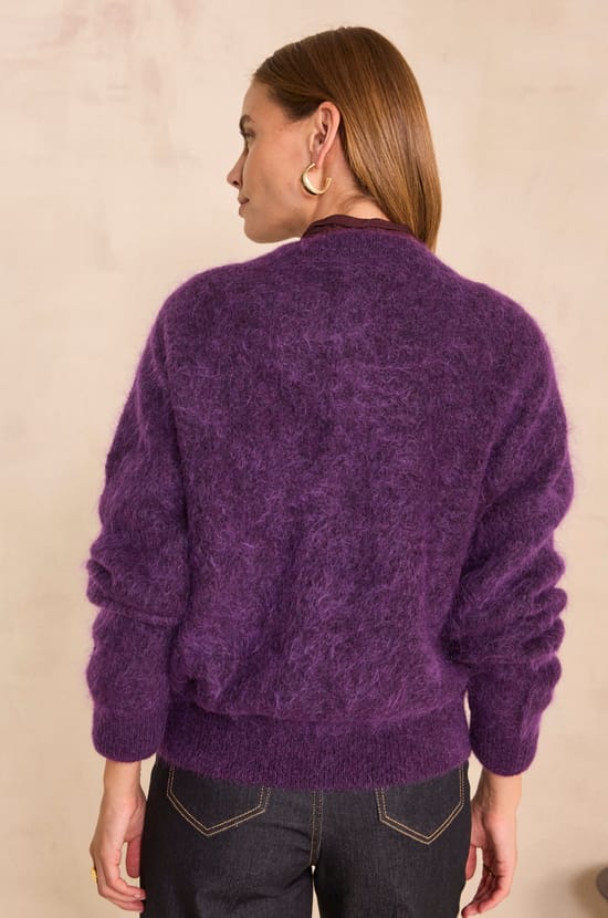 ASSIA long-sleeve sweater in mixed mohair and wool;${refinementColor}