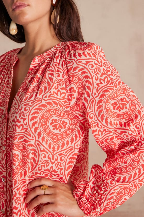 Robe longue ROMANA en coton;${refinementColor}