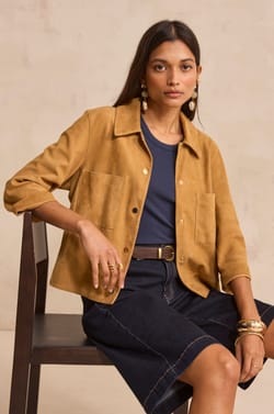 D&eacute;bardeur en coton m&eacute;lang&eacute; LEOPOLD;${refinementColor}