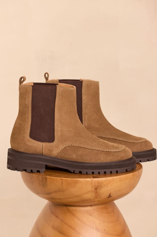ORION flat suede ankle boots;${refinementColor}