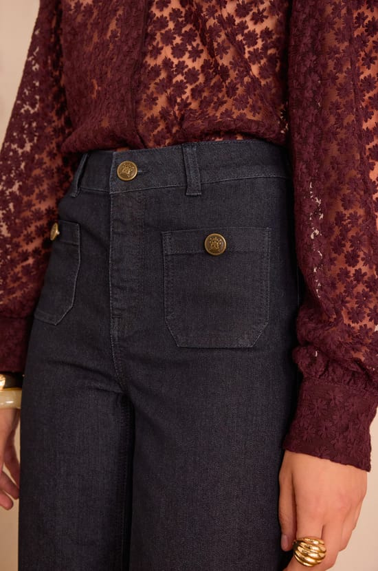 Wijde jeans MAE in denim;${refinementColor}