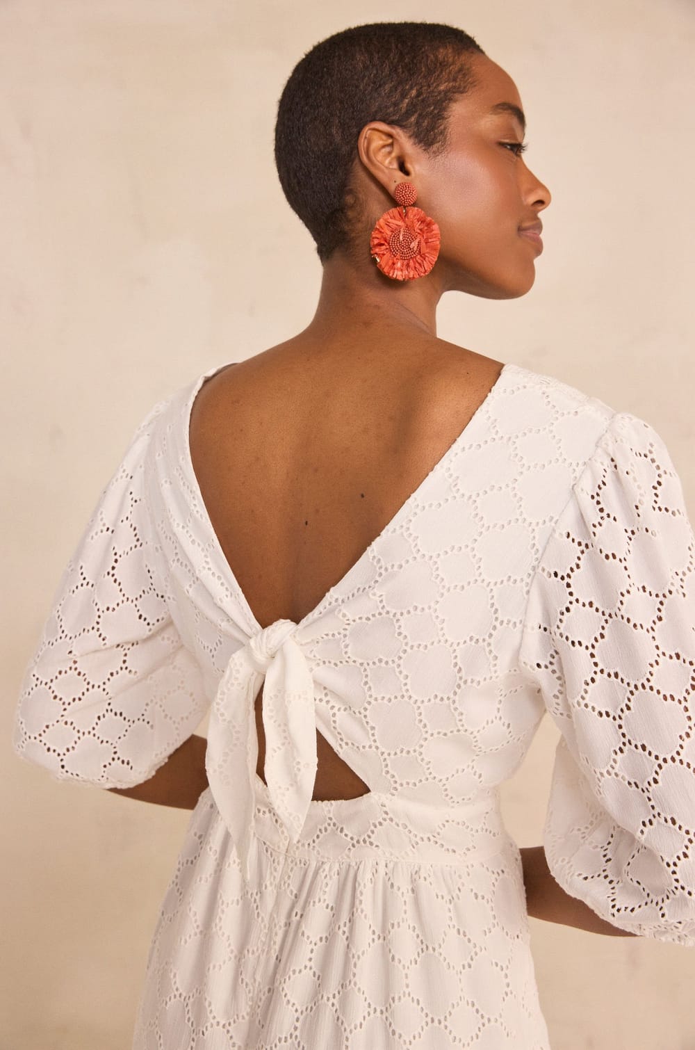 Embroidered long dress BIJOU;${refinementColor}