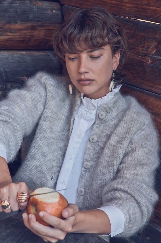 BECKY mohair and wool cardigan;${refinementColor}