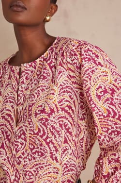 Blouse SARAH en coton;${refinementColor}