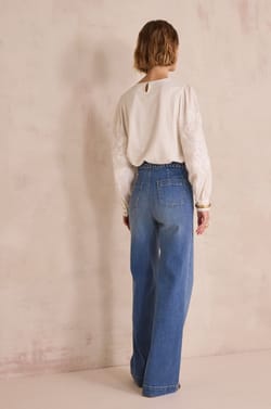 Jean met gevlochten details ROSA;${refinementColor}