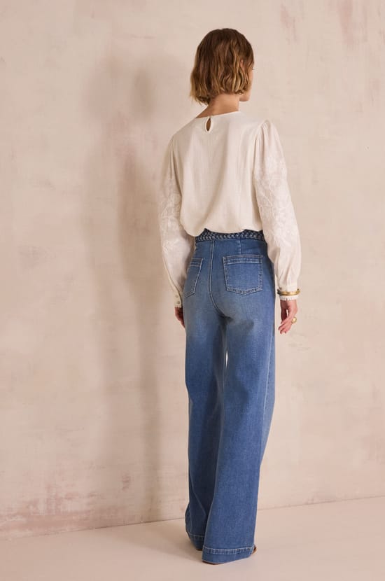 ROSA jeans with braided details;${refinementColor}