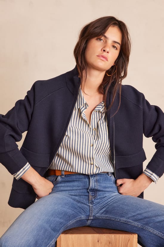 Chemise SAVANA en coton &agrave; rayures;${refinementColor}