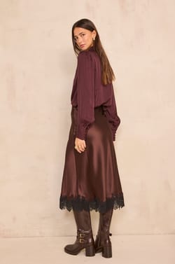 aubergine lace skirt ODILE;${refinementColor}