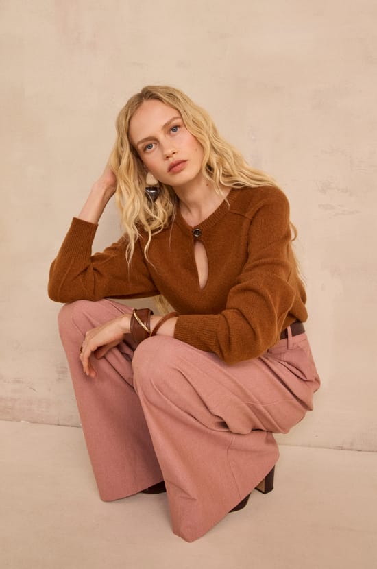 ALIX long sleeve wool sweater;${refinementColor}